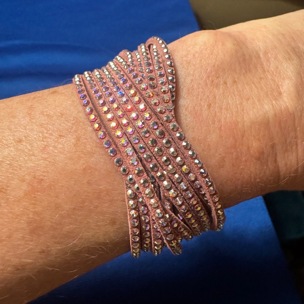 Swarovski Rose Crystal Wrap Bracelet